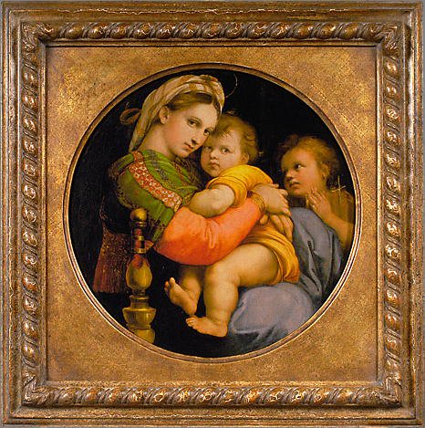小椅子の聖母》 – 美術館西洋画複製の本格オーダーメイド