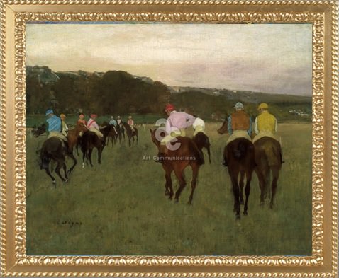 競馬場、1台の馬車とアマチュア騎手たち》(1876-87) – 美術館西洋画