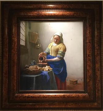 フェルメール作　牛乳を注ぐ女 牛乳を注ぐ女 フェルメール 絵画解説